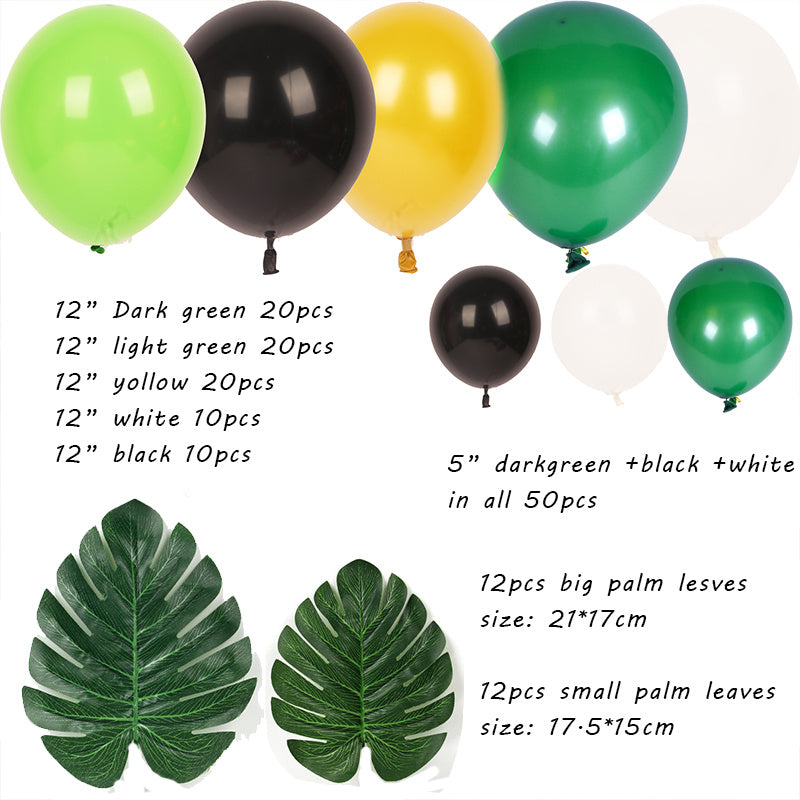 Globo Animal Tema Fiesta Escena Decoración Globos Serie Bosque Verde