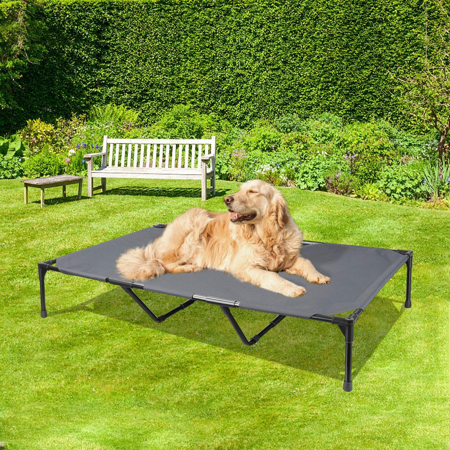 Large Outdoor Pet Camping Bed, Elevated Dog Bed, Kennel, All Seasons, Easy Cleaning