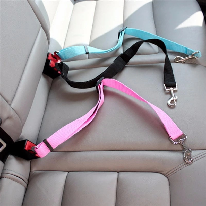 Ceinture de sécurité réglable pour animal de compagnie, chat, chien, siège de voiture, harnais pour chien, clip de laisse, levier de sécurité, colliers de traction pour chiens, accessoires pour chiens, produits pour animaux de compagnie