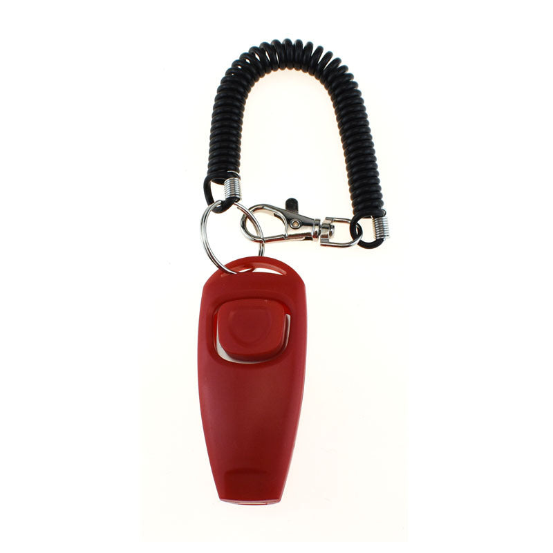 Two-in-one Clicker Pet Training Clicker Pet Clicker Whistle Dog Training Whistle Yellow Bracelet