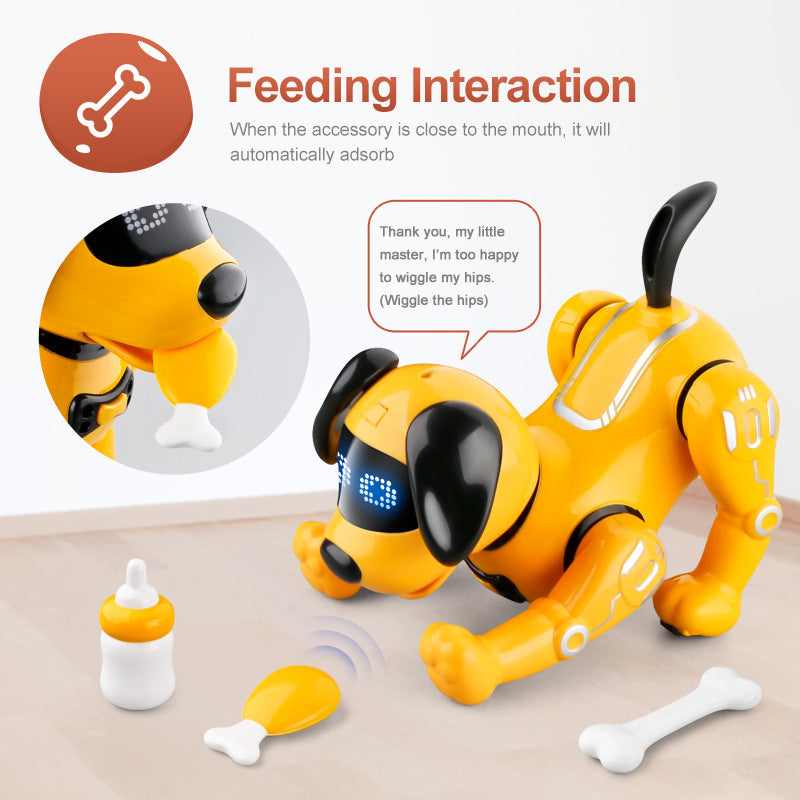 Perro robot con control remoto inteligente, juguete educativo temprano para niños, rompecabezas interactivo entre padres e hijos, mascota electrónica que canta, regalo para niños