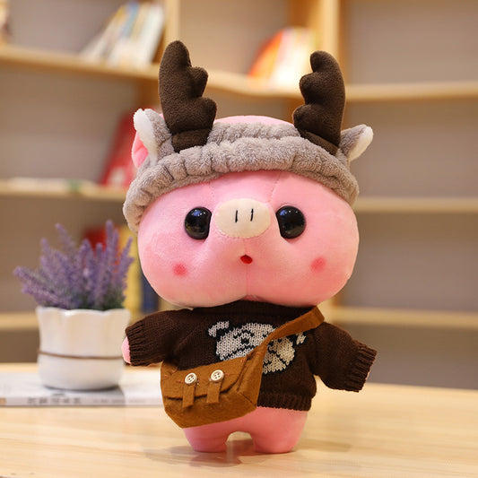 Jouets en peluche cochon Cosplay de dessin animé, 30cm, animaux mignons en peluche, poupée, oreiller doux