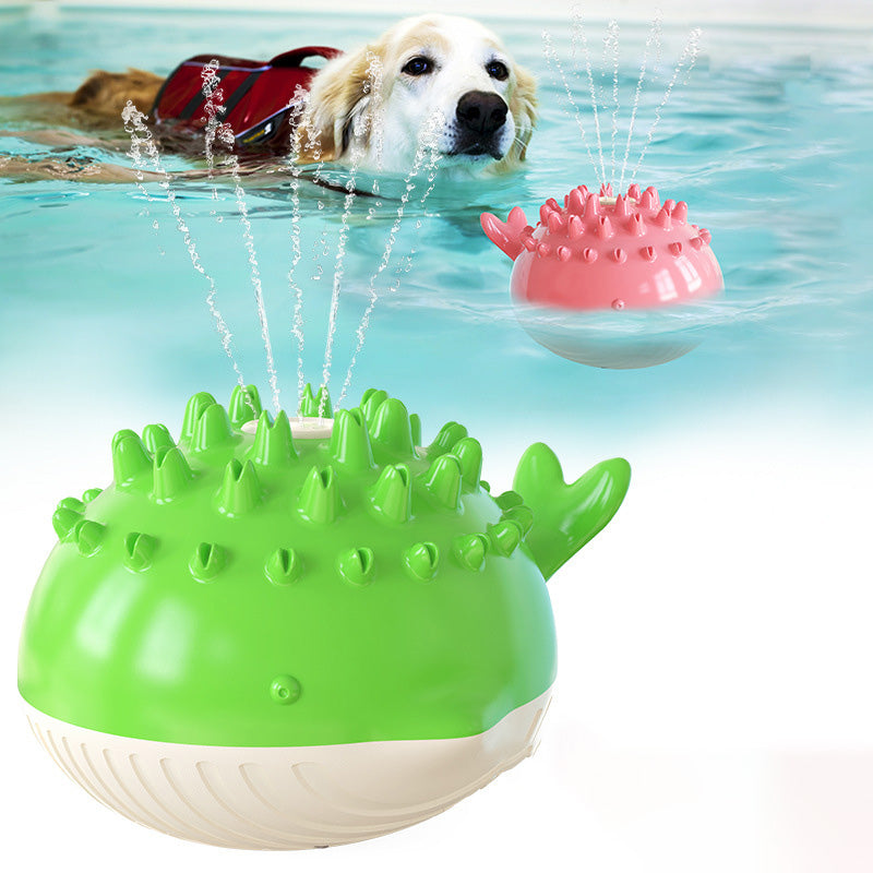 Fábrica de suministros para mascotas, agua eléctrica de verano caliente de Amazon, natación flotante, baño de mascotas, agua pulverizada, juguete para perros