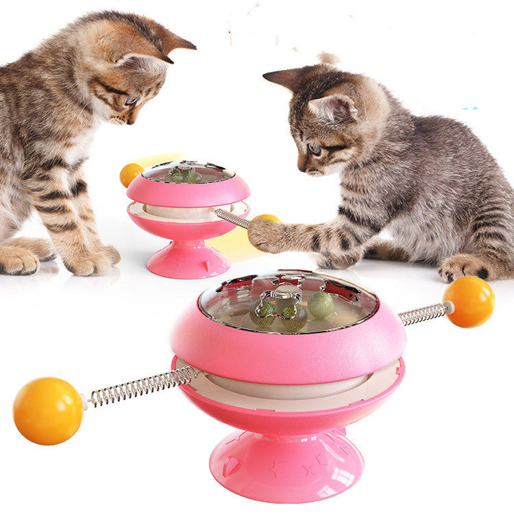 Suministros de juguetes giratorios para gatos con hierba gatera, juguetes de entrenamiento interactivos para gatos, accesorios para gatos, productos para mascotas