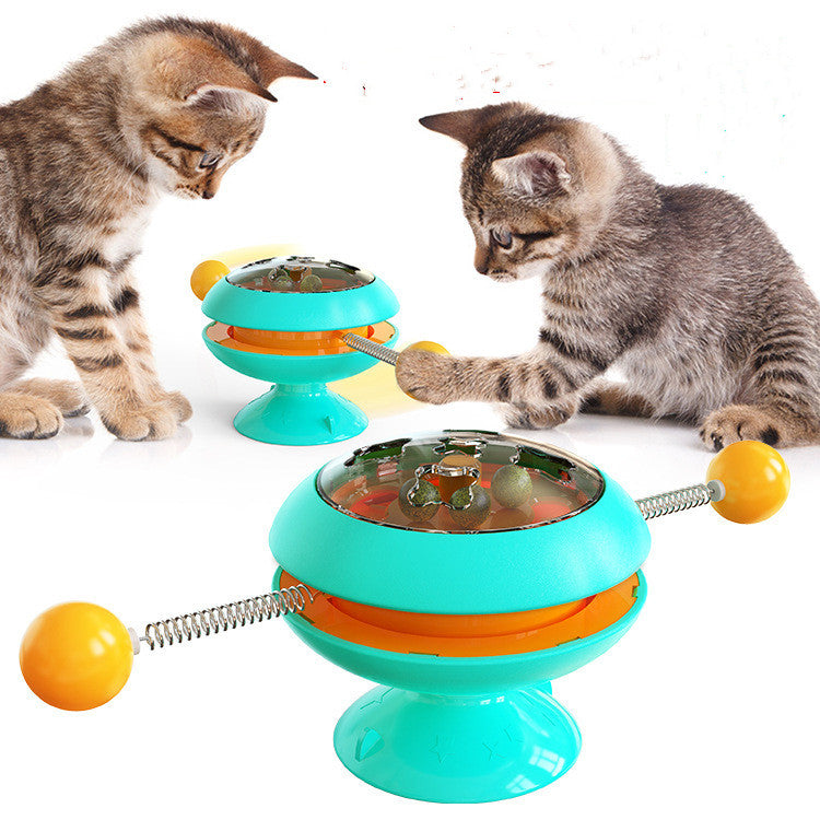 Suministros de juguetes giratorios para gatos con hierba gatera, juguetes de entrenamiento interactivos para gatos, accesorios para gatos, productos para mascotas