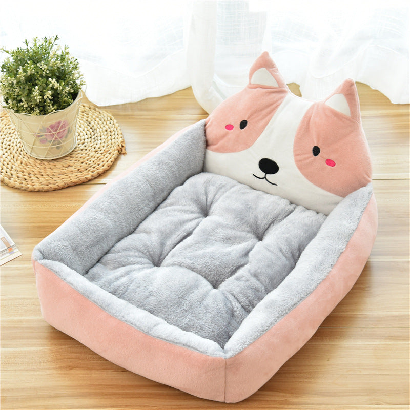 Cama grande para perros y gatos, 7 colores, cálida y acogedora, nido de vellón suave para perros