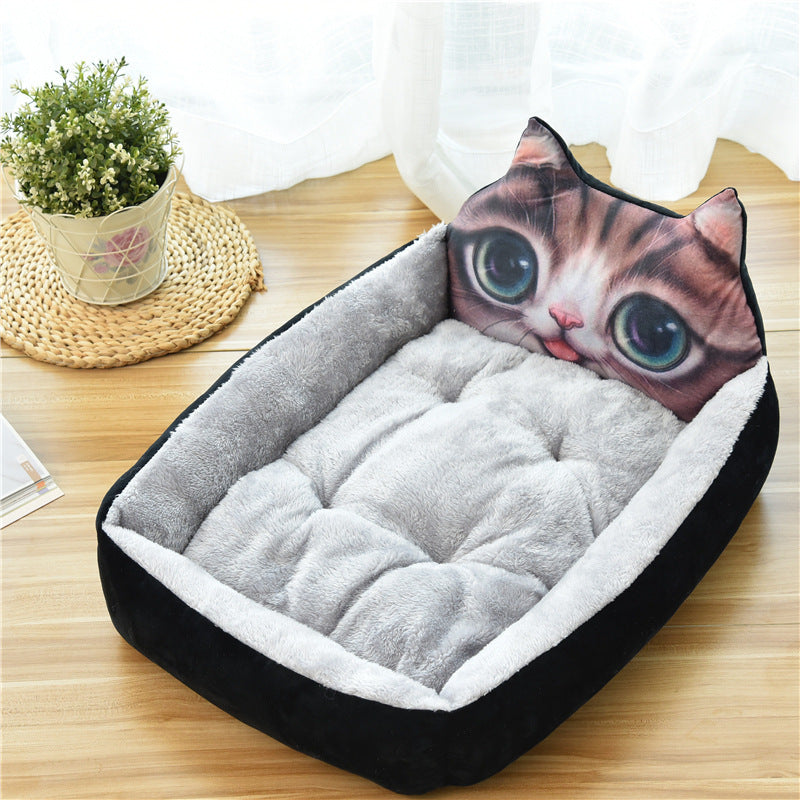 Cama grande para perros y gatos, 7 colores, cálida y acogedora, nido de vellón suave para perros