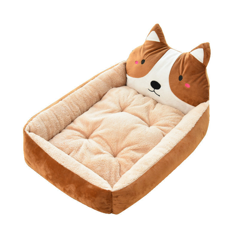 Cama grande para perros y gatos, 7 colores, cálida y acogedora, nido de vellón suave para perros