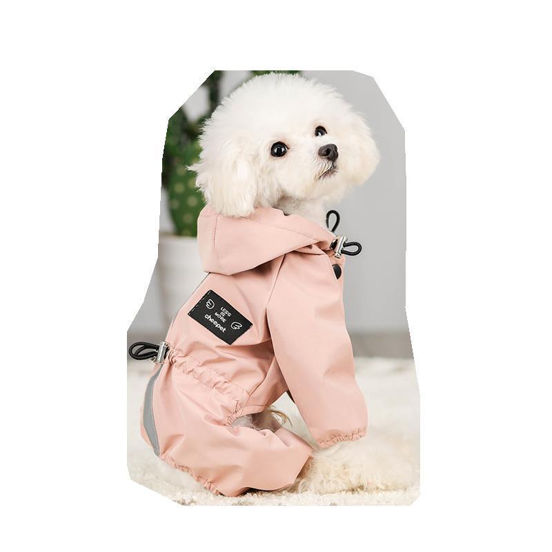 Waterproof Mesh Breathable Sweat-absorbent Reflective Dog Raincoat Jacket