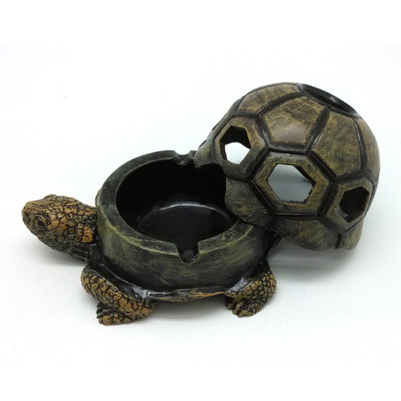 Cenicero de resina de caracol y tortuga 3D, Cenicero creativo para decoración del hogar