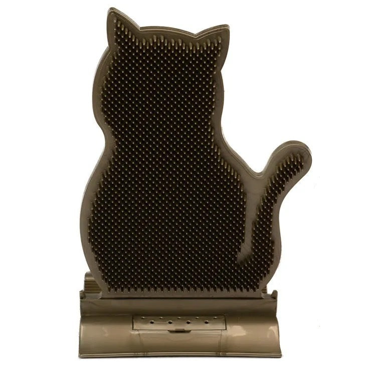 Brosse d'auto-massage pour chat, jouet de toilettage avec herbe à chat, coin mural, peigne d'épilation pour chat, brosse de massage pour démangeaisons