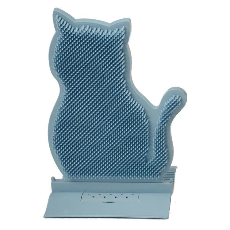 Brosse d'auto-massage pour chat, jouet de toilettage avec herbe à chat, coin mural, peigne d'épilation pour chat, brosse de massage pour démangeaisons