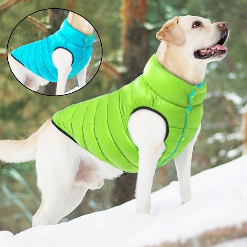 Ropa cálida para perros de invierno, chaleco reversible para perros, chaqueta roja, abrigo