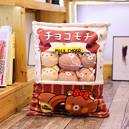 Sac à pouding en peluche, Mini poupée boule d'animaux, fleur de cerisier, lapin Hamster pingouin fraise fruits banane sieste sac à bonbons