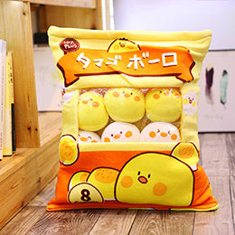 Sac à pouding en peluche, Mini poupée boule d'animaux, fleur de cerisier, lapin Hamster pingouin fraise fruits banane sieste sac à bonbons