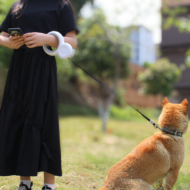 Corde de traction automatique pour animaux de compagnie avec sac poubelle pour lampe