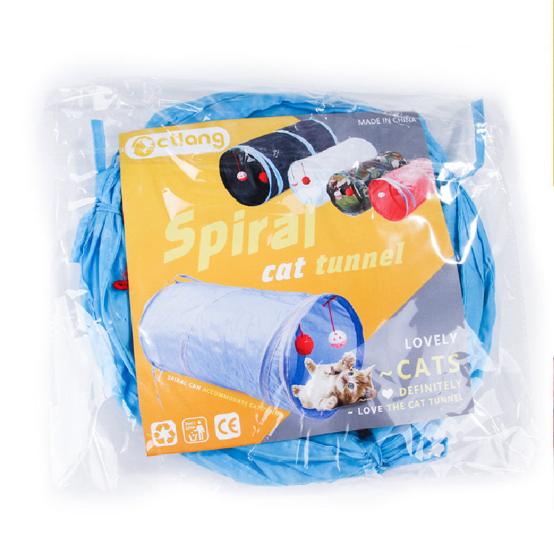 Puzzle pour animaux de compagnie, jouet pour chat, Tunnel pliable, papier à sonnerie, Passage pour chat