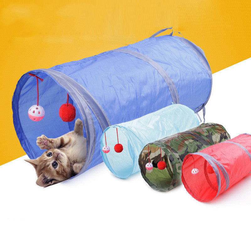 Puzzle pour animaux de compagnie, jouet pour chat, Tunnel pliable, papier à sonnerie, Passage pour chat