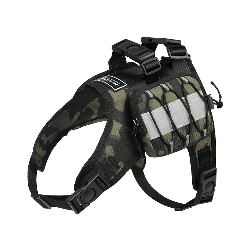 Mochila con estampado de camuflaje para perros