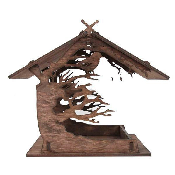 Mangeoire pour oiseaux en bois, maison, jardin, extérieur, pendentif de jardin, décoration, mangeoire