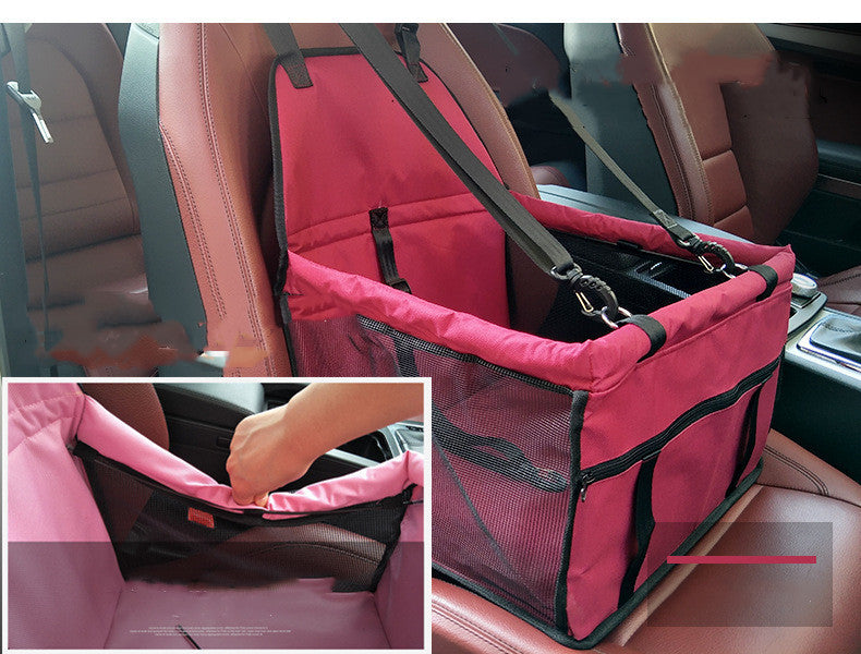 Hebilla de cesta con bolsa para gatos y perros, asiento de coche para mascotas, asiento antisuciedad, caja de cojín Corgi engrosada