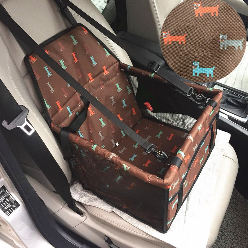 Hebilla de cesta con bolsa para gatos y perros, asiento de coche para mascotas, asiento antisuciedad, caja de cojín Corgi engrosada