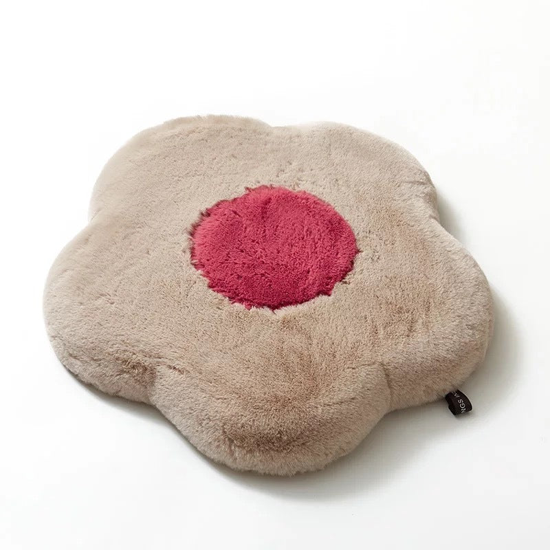 Coussin chaud en velours d'hiver en mousse à mémoire de forme amovible pour petit chien et chat