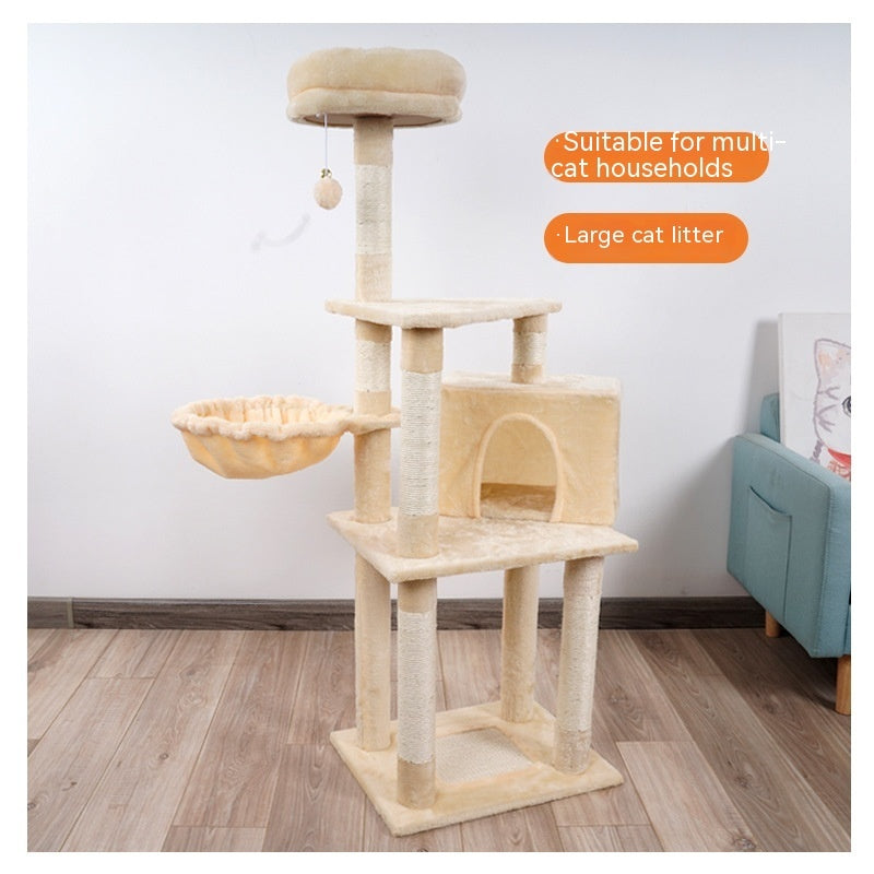 Plataforma de salto multicapa Chaflán de juguete de madera para gatos