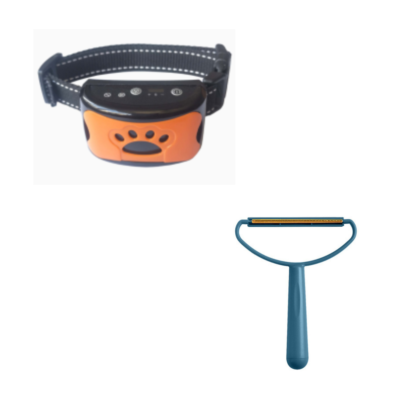 Collar de entrenamiento para perros, eléctrico, resistente al agua, Control remoto, recargable, entrenador para perros, supresor de ladridos con sonido de vibración de choque