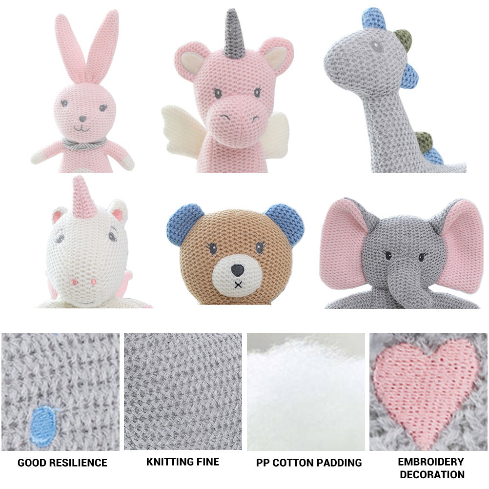 Wool knitted animal doll