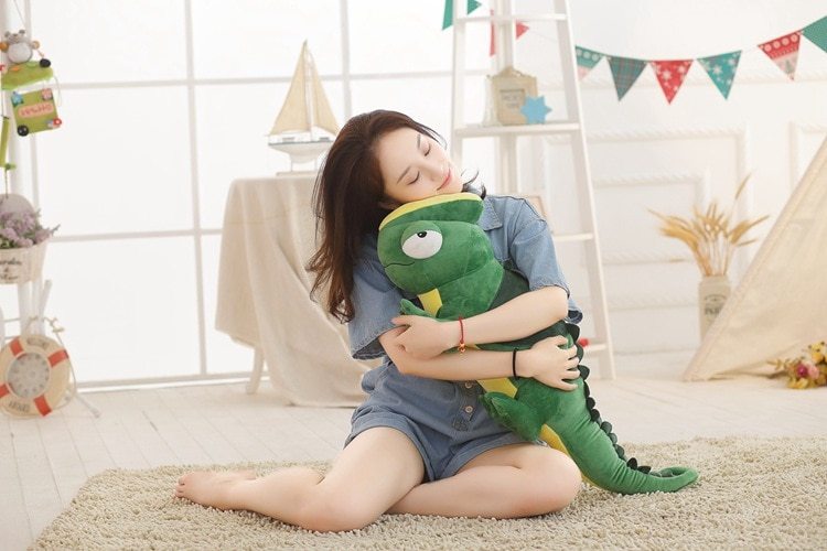 1 pc 100 cm Simulation caméléon poupée jouets en peluche simulation animal personnalité ornement coussins délicat drôle jouet cadeau d'anniversaire 