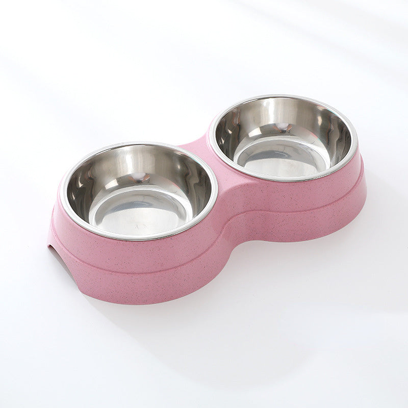 Double bols pour animaux de compagnie, distributeur d'eau et de nourriture pour chiens, en acier inoxydable, plat à boire pour animaux de compagnie, fournitures d'alimentation pour chat et chiot, accessoires pour petits chiens