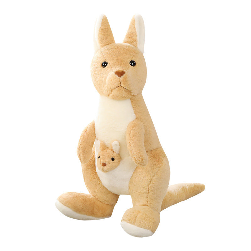 Peluche kangourou mère et enfant en peluche poupée simulation kangourou