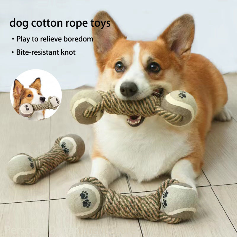 Pet Dog Toys For Large Small Dogs Toy Interactive Cotton Rope Mini Dog Toys Ball For Dogs Accessories Toothbrush Chew Premium Cotton-Poly Tug Toy For Dogs Interactive Rope Dog Toy For Medium Dogs