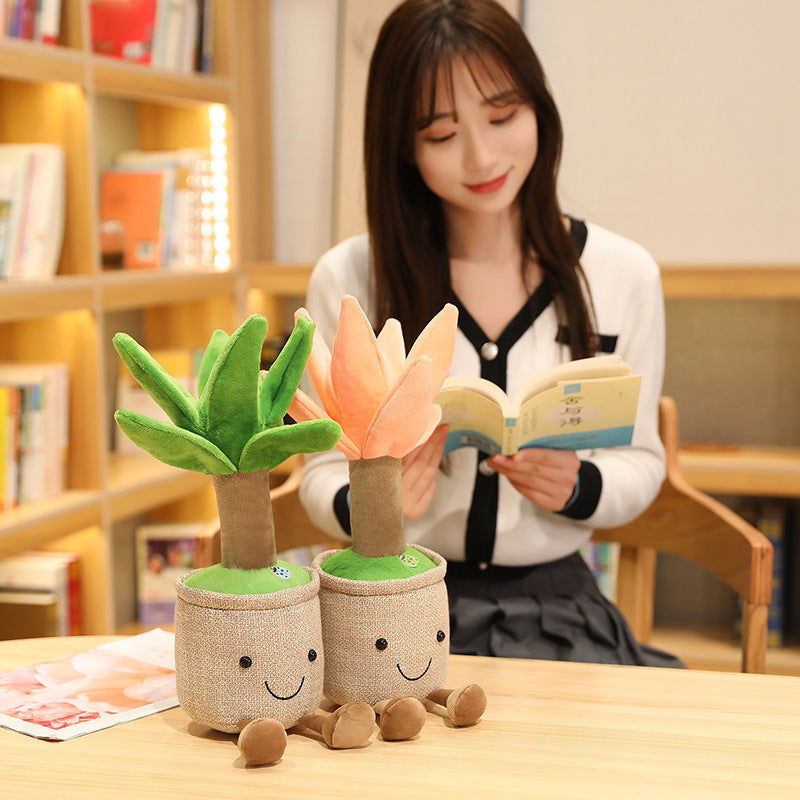 Plush Simulation Dragon Beard Tree Potted Bouquet Toy Cute Doll