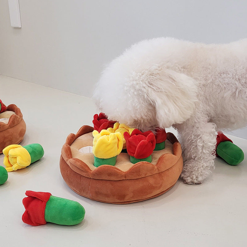 Traje de tulipán Juguetes para mascotas Ocultar comida