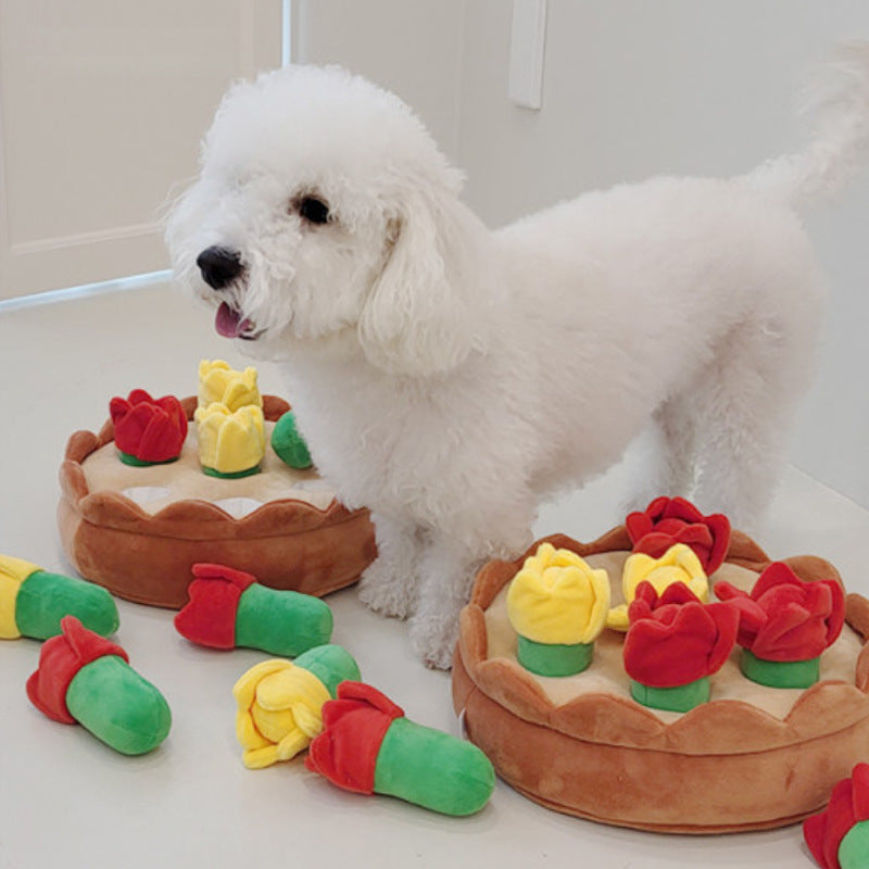 Traje de tulipán Juguetes para mascotas Ocultar comida