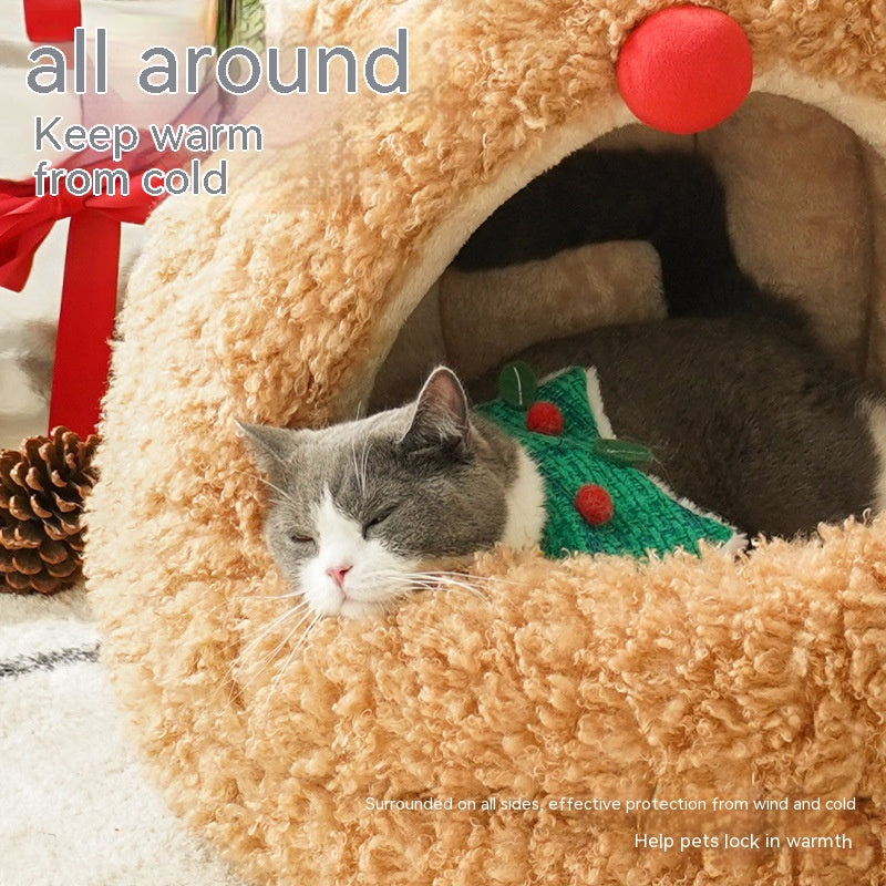 Tapis de lit pour animaux de compagnie, sac mongol d'élan, grand espace, amovible et lavable, pour chat