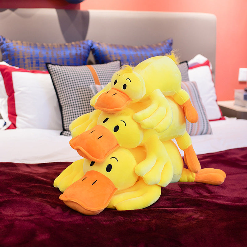 Soft Cute Lying-style Big Yellow Duck Plush Toy