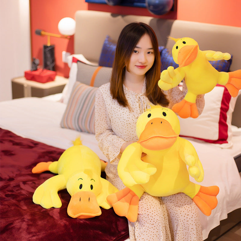 Soft Cute Lying-style Big Yellow Duck Plush Toy