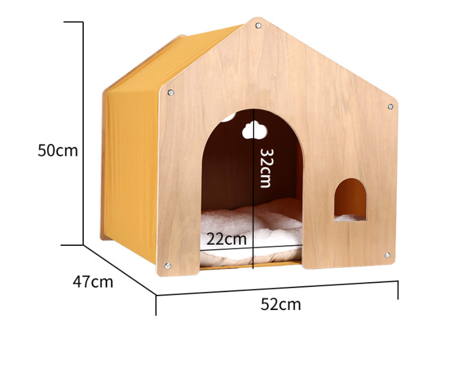 Chenil en bois quatre saisons, Protection universelle de l'environnement, tente pour animaux de compagnie en bois massif