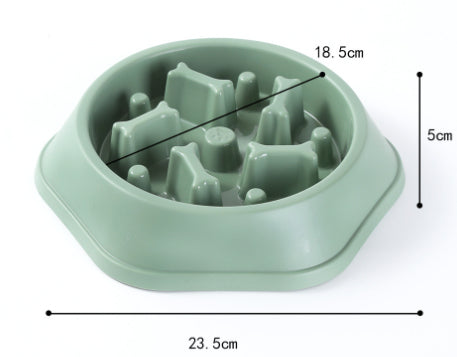 Anti-choke Pet Bowl New Anti-tumble Dog Bone Slow Food Single Bowl