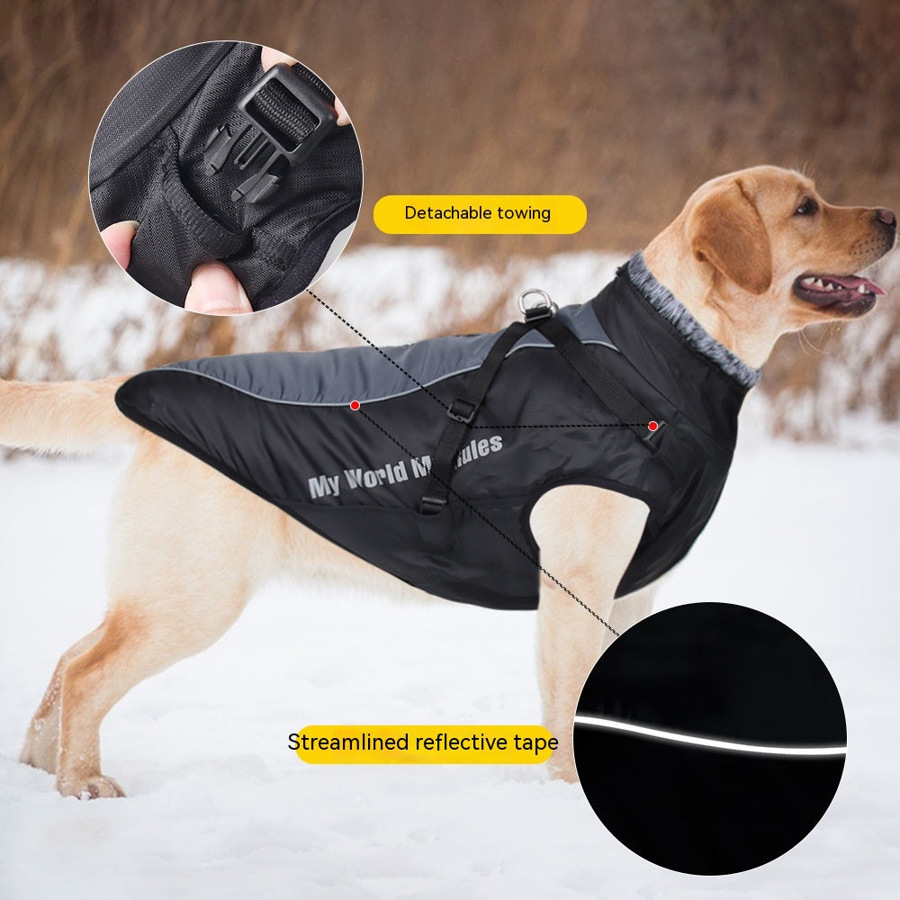 Autumn And Winter Pet Warm Reflective Padded Coat