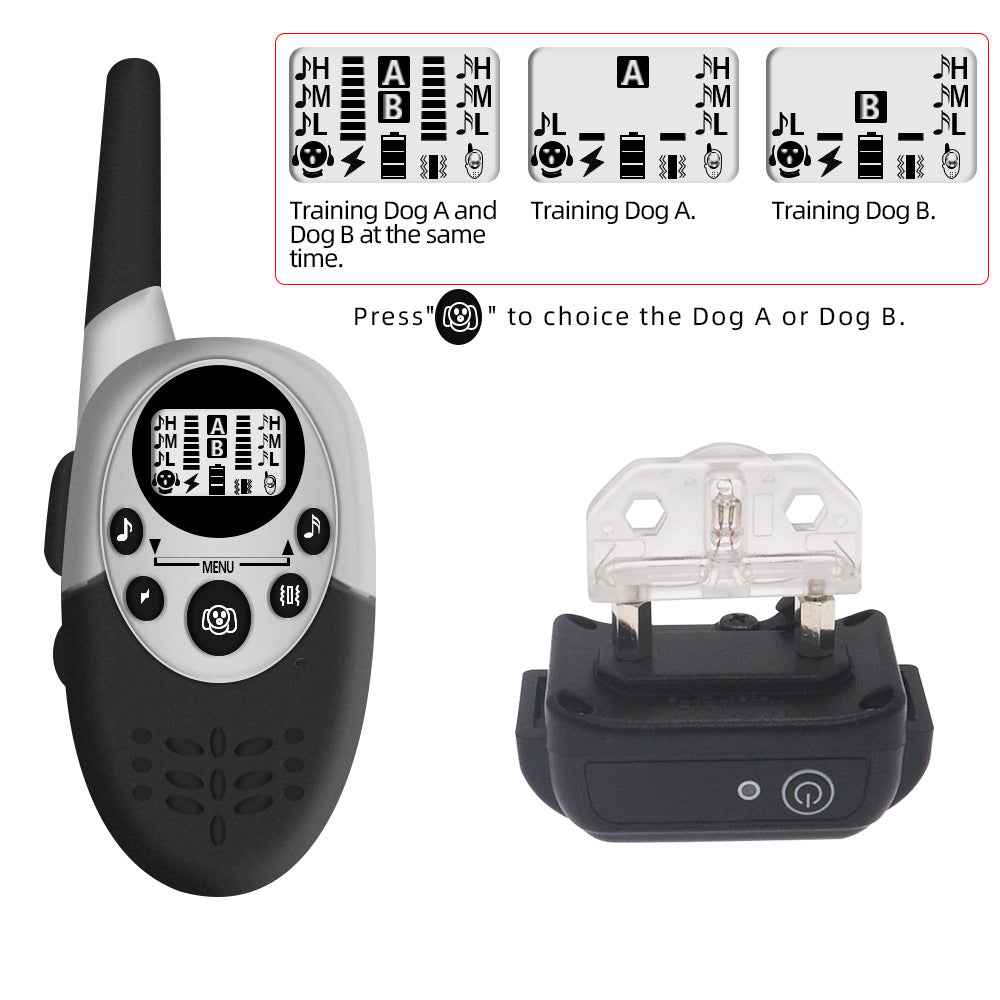 Entraîneur de chien télécommandé intelligent à distance de 1000 m rechargeable