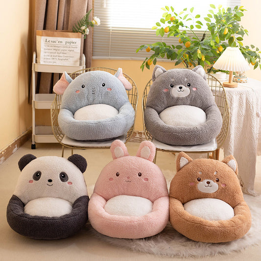 Animal Sofa Cushion Backrest Plush Seat Cushion