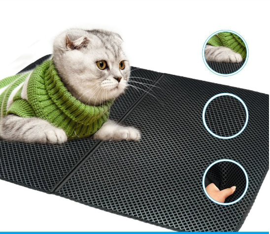 Tapis de litière imperméable pour chat de compagnie EVA Double couche litière pour chat piégeant la litière pour animaux de compagnie tapis de chat tampon propre produits pour chats accessoires