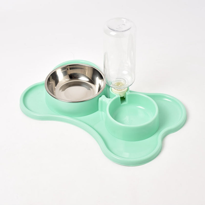 Fournitures pour animaux de compagnie Bol double automatique pour eau potable pour chien Bol double pour chien Bol pour nourriture pour animaux de compagnie Seau Teddy Law Bol pour animaux de compagnie