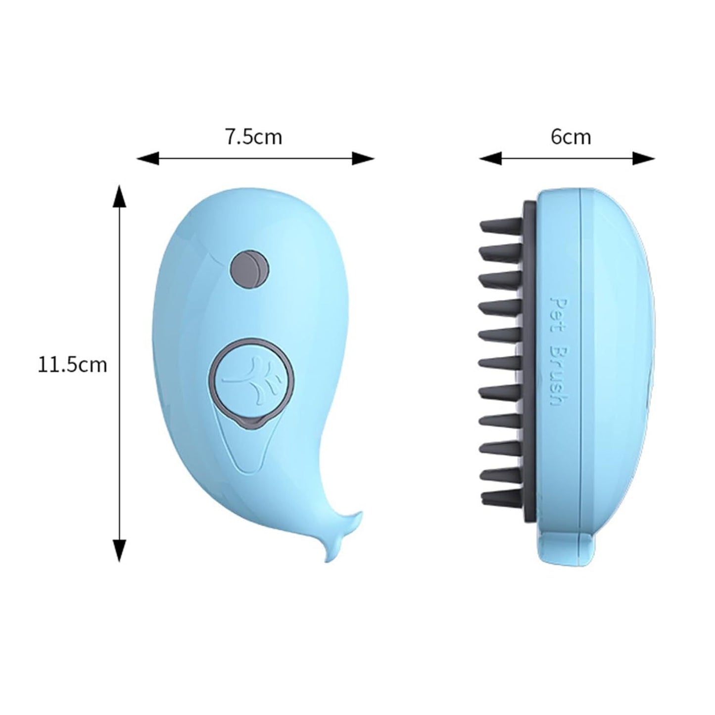 Steamy Cat Brush - 3-in-1 Whale-Shaped Cat Steam Brush, Pet Massage Comb Cat Brush Fast Foaming Spray Bath De-Float Hair Cleaning Dog Massage Grooming Brush