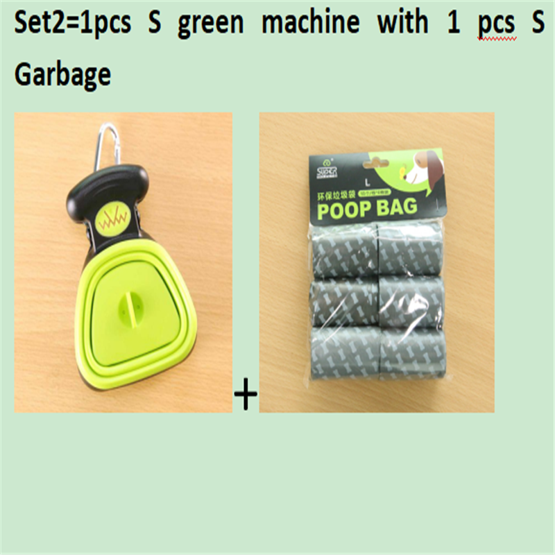 Recogedor de excrementos plegable para perros y mascotas, con 1 rollo, bolsas descomponibles, recogedor de excrementos, limpiador de excrementos, envío por Epacket