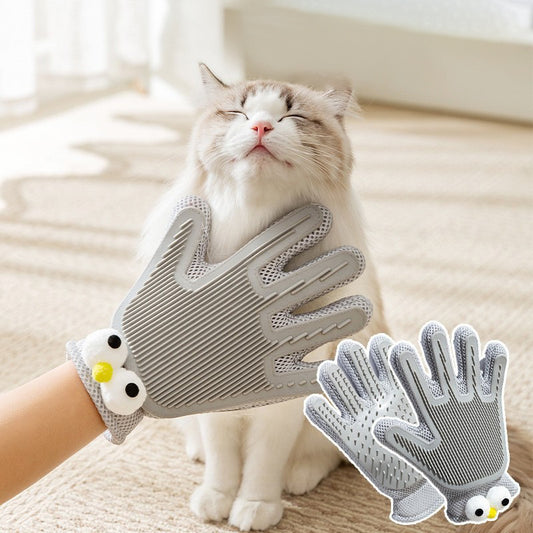 2 In 1 Pet Grooming Gloves For Dogs And Cats, Pet Fur Remover Gloves, Grooming Brush For Shedding, Massage, Hair Remover Mitt, Fur Cleaner For Couch, Clothes